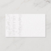 Viool Muzieknoten Personeel Muzikant Professioneel Visitekaartje (Achterkant)