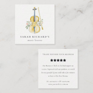 Viool Muzikant Muziekleraar Review Verzoek Vierkante Visitekaartje