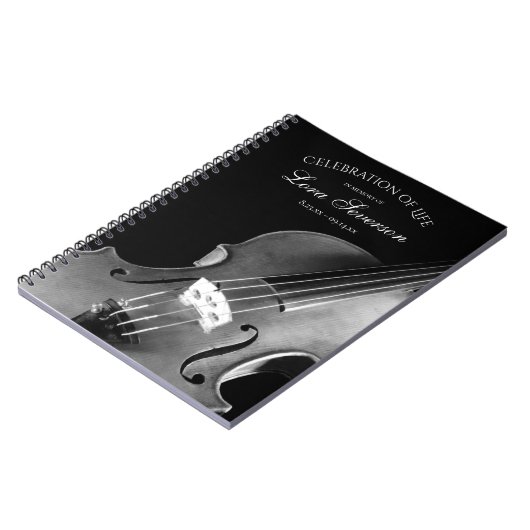 Viool Muzikant Viering van het Leven Gastenboek Notitieboek (Linkerzijde)