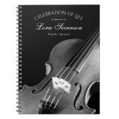 Viool Muzikant Viering van het Leven Gastenboek Notitieboek (Voorkant)