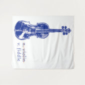 Viool Niet Fiddle Bluegrass Country Muziek Cadeau Wandkleed (Voorkant (horizontaal))