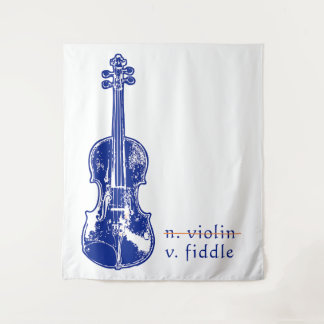 Viool Niet Fiddle Bluegrass Country Muziek Cadeau Wandkleed
