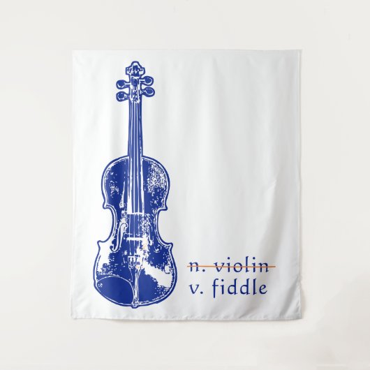 Viool Niet Fiddle Bluegrass Country Muziek Cadeau Wandkleed (Voorkant)