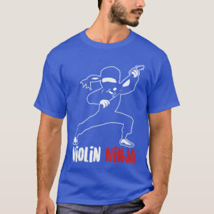 Viool Ninja Schattige Violist Muzikant Grappige Mu T-shirt