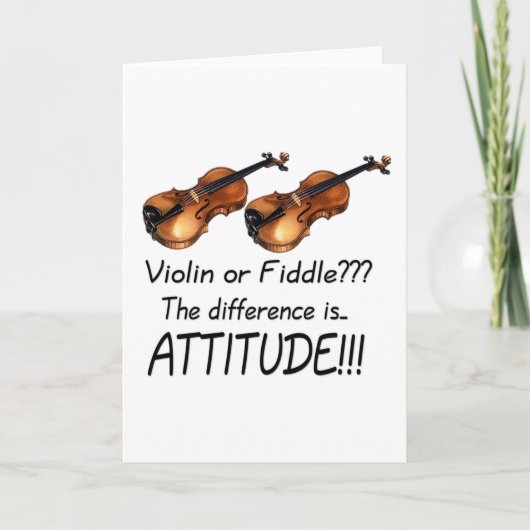 Viool of Fiddle??? Kaart (Voorkant)