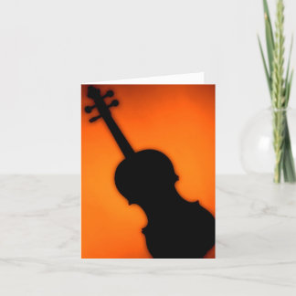 Viool of Viola Goud Achtergrond Groet of Opmerking Kaart