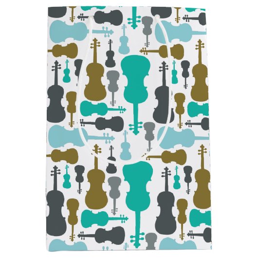 Viool of Viola patroon Medium Cadeauzakje (Voorkant)