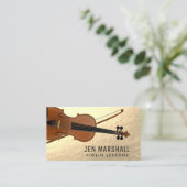 Viool op Faux Gold folie Visitekaartje (Staand voorkant)