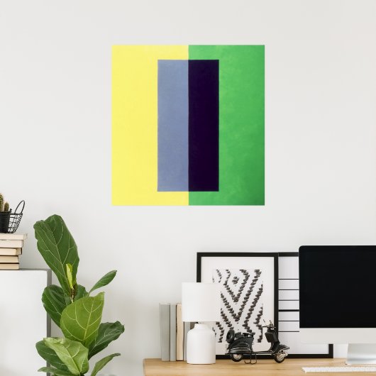 viool op geel boven groen poster (Thuiskantoor)