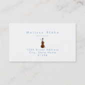 Viool op waterverf achtergrond visitekaartje (Achterkant)