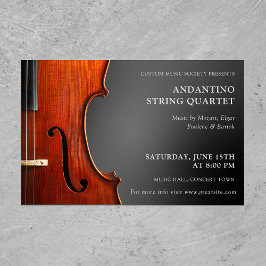 Viool Overweging Strijkkwartet Concert Flyer