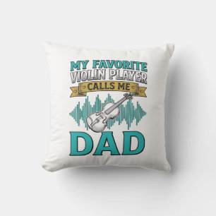 Viool papa shirt favoriete vioolspeler noemt me D Kussen