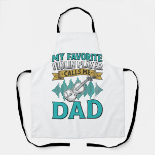 Viool papa shirt favoriete vioolspeler noemt me D Schort