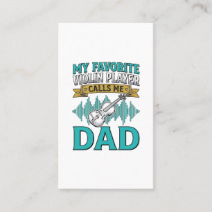 Viool papa shirt favoriete vioolspeler noemt me D Visitekaartje