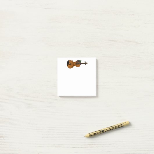 Viool post het notitie post-it® notes (Op bureau)