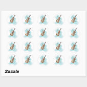 viool ronde sticker (Vel)