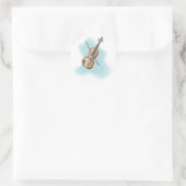 viool ronde sticker (Tas)