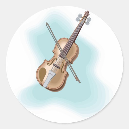 viool ronde sticker (Voorkant)