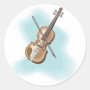 viool ronde sticker