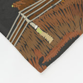 Viool rood hart muziek patroon fleece deken (Hoek)