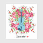 Viool Roos Sticker (Vel)