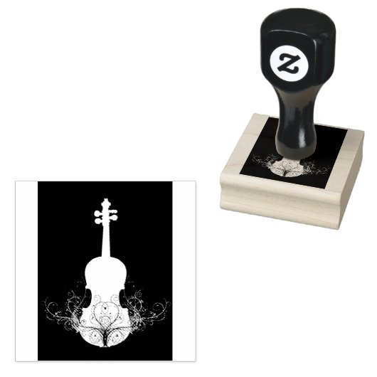 Viool Rubber Stamp Rubberstempel (Gestempeld)