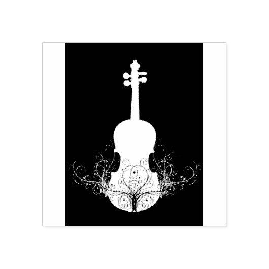 Viool Rubber Stamp Rubberstempel (Afrduk)