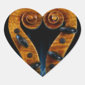 Viool Scroll Pegs Heart Hart Sticker (Voorkant)