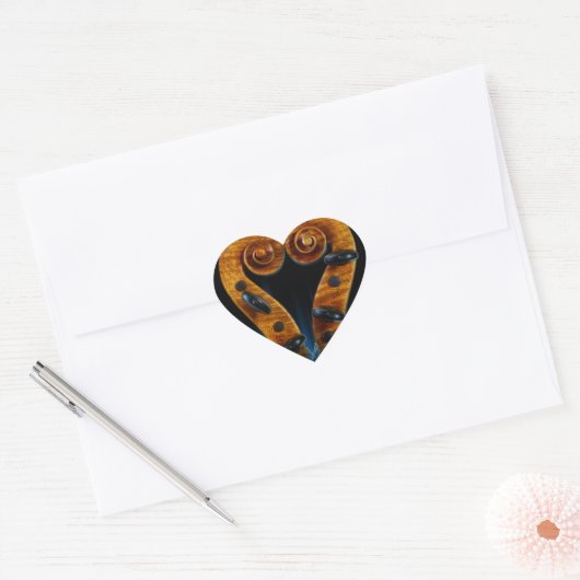 Viool Scroll Pegs Heart Hart Sticker (Envelop)