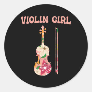 Viool snaarinstrument viool ronde sticker
