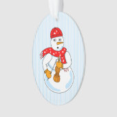 Viool Sneeuwman Ornament (voorkant)