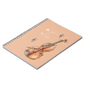 Viool Speelt Een Melodie Notitieboek (Linkerzijde)