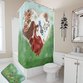 Viool spelen douchegordijn