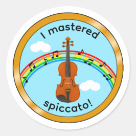 Viool Spiccato Kids Medaille Motivatie Sticker
