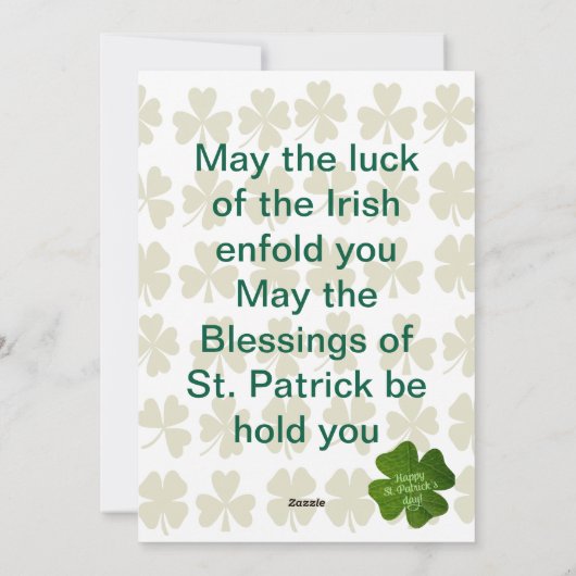 Viool St. Patrick's Day Feestdagenkaart (Achterkant)