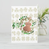 Viool St. Patrick's Day Feestdagenkaart (Staand voorkant)