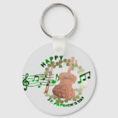 Viool St. Patrick's Day Sleutelhanger (Voorkant)