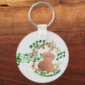 Viool St. Patrick's Day-sleutelhanger Sleutelhanger (Voorkant)