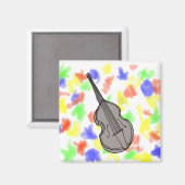 Viool Staande basgitaar Graphic Magneet (Voorkant / Achterkant)