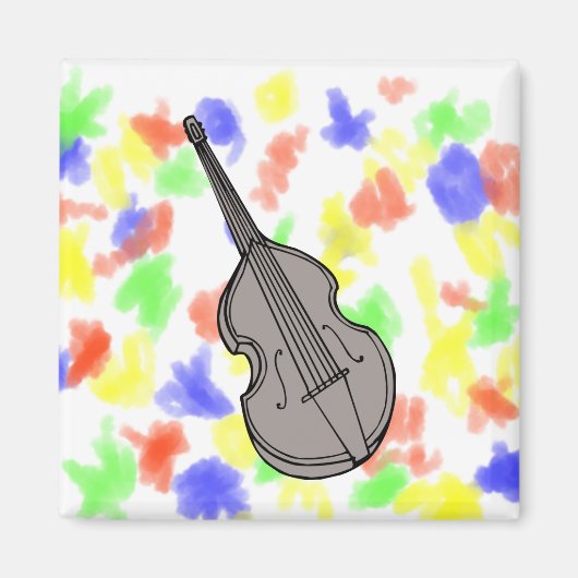 Viool Staande basgitaar Graphic Magneet (Voorkant)