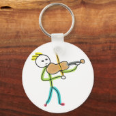 Viool Stickman Sleutelhanger (Voorkant)