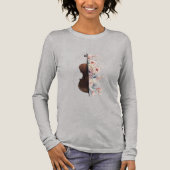 Viool tussen de bloemen. Boeket bloemen. Tri-Blend Shirt (Voorkant)