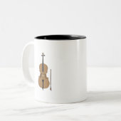 Viool Tweekleurige Koffiemok (Voorkant links)