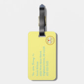 Viool Uil Leuke Muziek Kinder Bagagelabel (Achterkant verticaal)