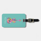 Viool / Viola Flower Hoesje Label / Gepersonalisee Bagagelabel (Voorkant horizontaal)