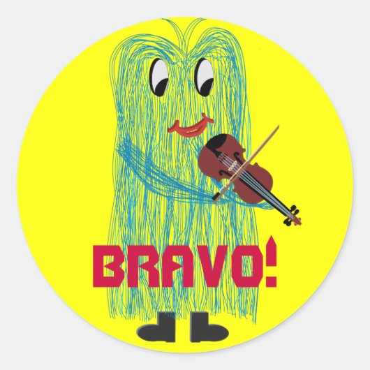 Viool & Viola - Krijg een warm wazig gevoel Ronde Sticker (Voorkant)