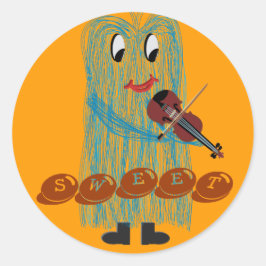 Viool & Viola - Krijg een warm wazig gevoel Ronde Sticker