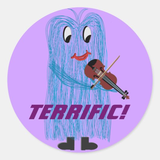 Viool & Viola - Krijg een warm wazig gevoel Ronde Sticker (Voorkant)