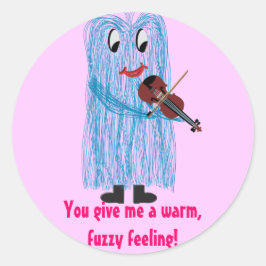 Viool & Viola - Krijg een warm wazig gevoel Ronde Sticker