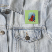 Viool/Violine Vierkante Button 5,1 Cm (In situ)